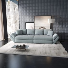 Canapea extensibilă dumonde cu ladă de depozitare si sezut confortabil din spuma high-density, Loana Zoom Gri 300x100 cm