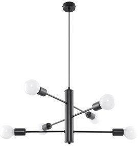 Lustră Sollux Donato 6, negru