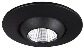 Spot LED directionabil incastrabil tavan fals YUCA ROUND TILTED negru H0105 MX