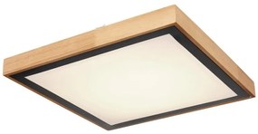 Plafoniera LED cu aspect lemn design modern Bruno maro 39x39cm 24W