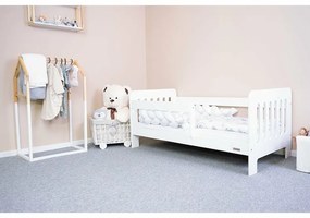 New Baby Pat pentru copii cu barieră Erik alb ,140 x 70 cm