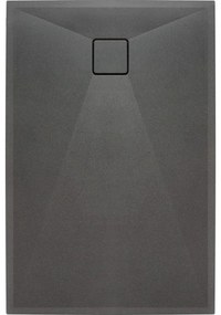 Cadita dus dreptunghiulara Deante Correo antracit metalic 120x80 cm