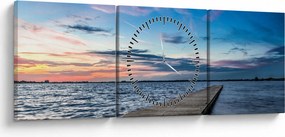Tablou - Ponton (cu ceas) (90x30 cm)