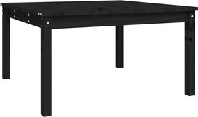 vidaXL Măsuță de grădină, negru, 82,5x82,5x45 cm, lemn masiv de pin