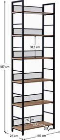 Raft, negru/stejar, KELER TIP 3