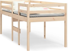 vidaXL Pat înalt de dormitor, 90x200 cm, lemn masiv de pin