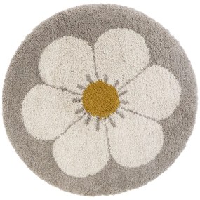 Covor pentru copii gri deschis/crem ø 120 cm Bohemian Daisy – Nattiot