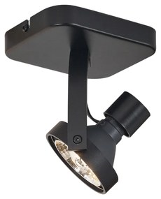Spot de tavan de design negru GU10 70mm rotativ și înclinabil - Vo