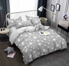 Lenjerie de pat din microfibra Culoare gri, BRAYDEN Dimensiune lenjerie de pat: 2 buc 70 x 90 cm | 200 x 220 cm