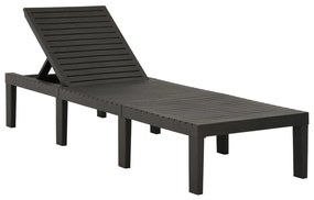 vidaXL Șezlong, antracit, plastic