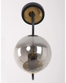 Aplică de perete neagră/gri ø 15 cm Oslo – Squid Lighting