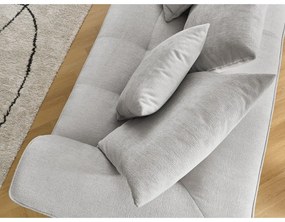 Canapea gri deschis cu tapițerie din chenille 237 cm Whesley – Bobochic Paris