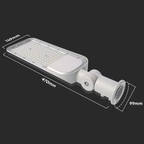 Lampă stradală LED cu senzor, cip SAMSUNG, 50W, 230V, 6500K, IP65