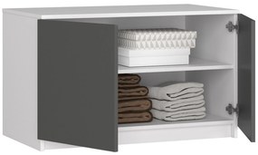 Suprastructură pentru dulap Sashka (Alb + grafit gri). 1070867