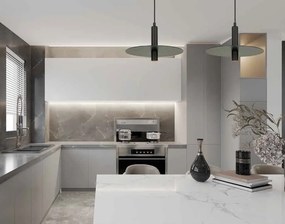Pendul LED decorativ design modern Kurt negru