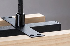 Pendul, Lustra suspendata din metal si lemn Niylah