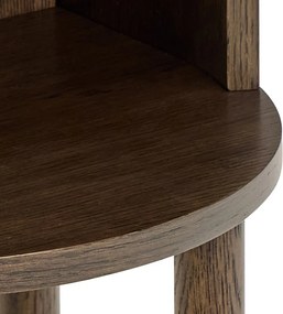 Noptieră în culoare naturală închisă cu aspect de lemn de stejar Paron – Actona