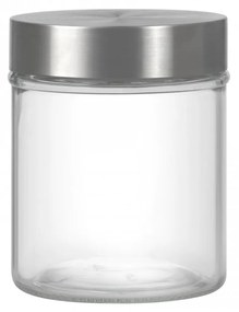 Borcan depozitare cu capac inox 0.7L, rotund, Milos