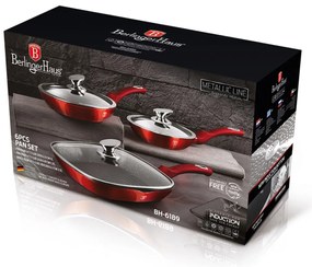 RESIGILAT - Set tigai cu capac Metalic Line Burgundy Berlinger Haus BH 6189