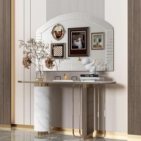 OGG38 - Oglinda ornamentala 100 x 70 cm, pentru perete, dormitor, living - Arginitie