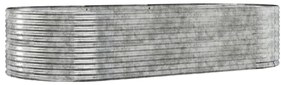 Jardiniera de gradina, argintiu, 291x140x68 cm, otel Argintiu, 291 x 140 x 68 cm, 1