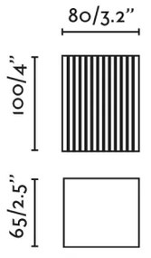 Aplică FARO 40537 SOLE 1xGU10/8W/230V cărămiziu canelat dreptunghiular