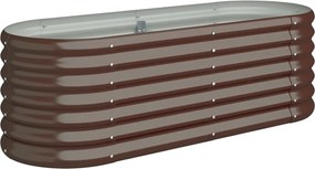 vidaXL Strat înălțat grădină 114x40x36 cm oțel galvanizat