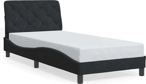 vidaXL Cadru de pat fără saltea, negru, 80x200 cm, catifea