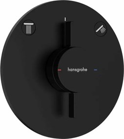 Baterie dus incastrata negru mat Hansgrohe DuoTurn S 2 functii