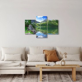 Tablou cu lac în munții Tatra (90x60 cm)