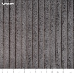 Taburet modular gri închis cu tapițerie din catifea reiată Nihad modular – Bobochic Paris