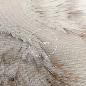 Tablou Canvas, 40x80cm, Dormitor si Living, Moderne, Textura de pictura, White Bloody Wings