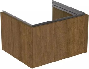 Dulap baza suspendat Ideal Standard Atelier Conca 1 sertar finisaj nuc inchis 60 cm