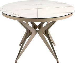 Masa extensibila deosebita design LUX Porcelain Marble 120-170x120cm