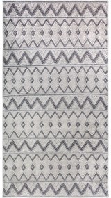 Covor tip traversă gri lavabil 80x200 cm Zig Zag – Vitaus
