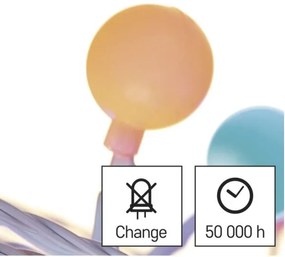 Instalație LED de Crăciun de exterior 40xLED/9m IP44 multicolor