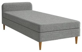 Pat tapițat BRISBANE 110x200 cm, gri