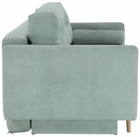 Canapea extensibilă, verde mentă textil Queens, AURELIA