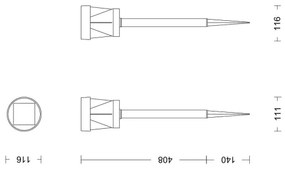 Philips - Lampă solară LED AVERY 1,8W 3,7V 2700K IP44
