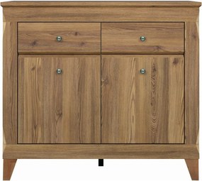 Comoda BERGEN KOM2D2S, stejar auriu, PAL, 110x47x98 cm