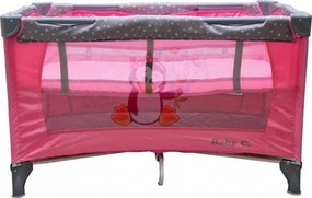 Patut Pliabil si Tarc copii Baby Care™ PRO FMG, 120X60 cm, 2 Niveluri de inaltime, Cu geanta transport inclusa, Plasa insecte, Roz