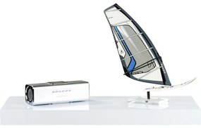 Raft de perete Stilist Volato, 110 cm, alb lucios