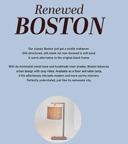 Lampa de podea Boston metal sand abajur negru