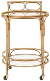 Măsuță de servire cu roți din metal ø 51 cm Panama – Mauro Ferretti