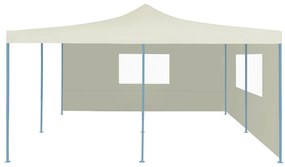 Pavilion pliabil cu 2 pereti laterali, crem, 5 x 5 m Crem, 5 x 5 m
