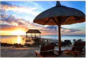 Tablou - Apus de soare în Mauritius (90x60 cm)