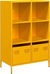 vidaXL Dulap înalt, galben muștar, 68x39x103,5 cm, oțel