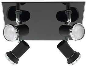 Spot LED pentru baie Eglo 780428 BABILONE 4xGU10/3W/230V IP44 negru