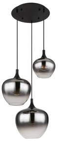 Lustră pe cablu MAXY 3xE27/40W/230V negru Globo 15548-3H