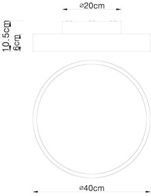 Plafonieră LED dimabilă RAINER LED/24W/230V Globo 41745-24 + telecomandă